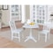 International Concepts Round 42, Round Top Pedestal Table with 2 Chairs, White, 42 in W, 42 in L, 30.3 in H, Wood, White K08-42DPT-27B-C61-2 - alternate 2